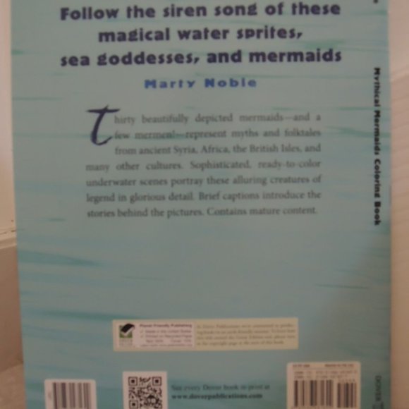 Mythical Mermaids Coloring Book Dover Coloring Books Dec 8 2011 NEW - Picture 3 of 3